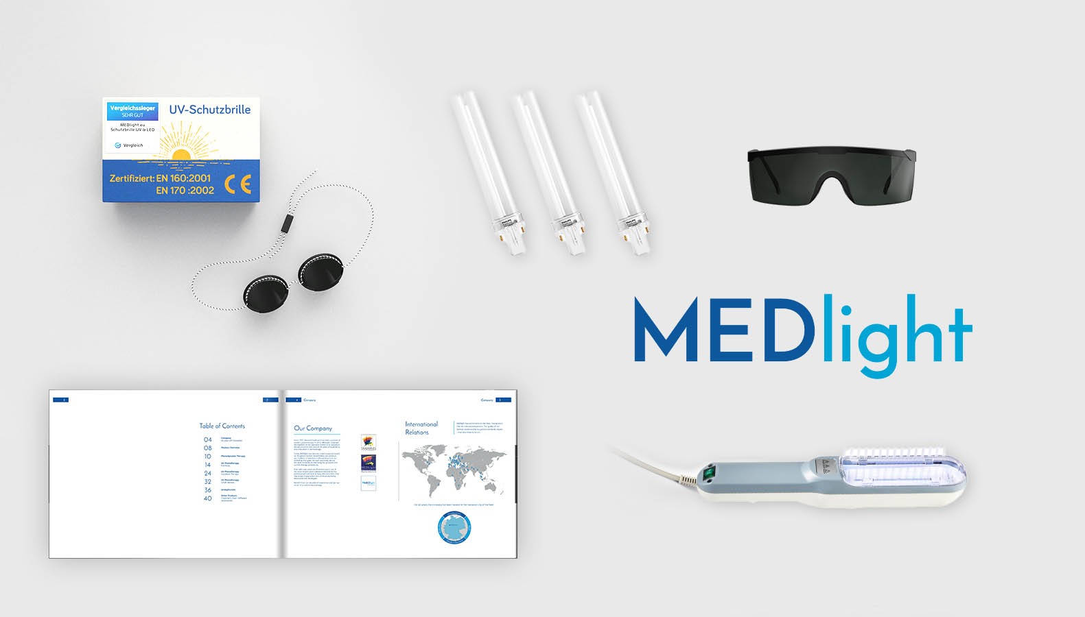 Assortment of MEDlight products